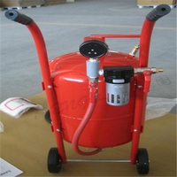 Machine de sablage manuelle portable avec réservoir de 28 gallons, moteur, fonctionnement facile pour le nettoyage des métaux