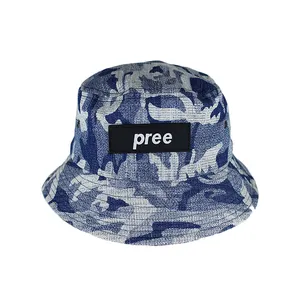 Gorra de pescador de camuflaje personalizada, sombrero de cubo para verano