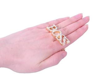 ホットファッション金メッキアルファベット文字ボスフィンガーリング - Product Image 1