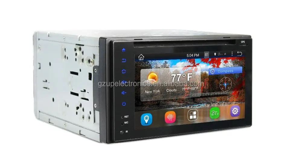 RK3368 Pemutar DVD Mobil Android 6.0, Pemutar DVD GPS Mobil 2 Din Octa-core dengan Tautan Cermin
