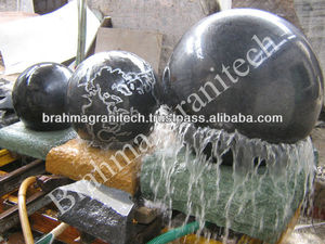 Bolas de Granito Pulido Giratorias, Bloque de Bolas Negras para Acabado de Superficies de Granito, Elemento Decorativo Acuático - Product Image 1