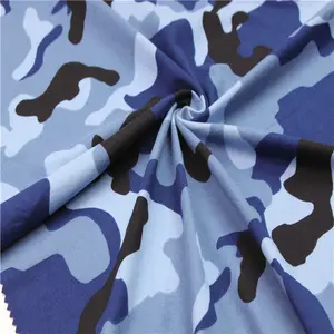 Hot koop camouflage stof DTY baby spandex geborsteld dty stof voor sportkleding