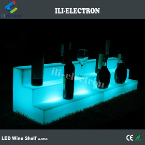 エレガントな変色プラスチック照らさ3ステップディスプレイスタンド - Product Image 3