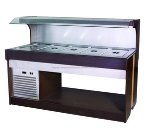 Guangzhou fabricante oem marmol tipo <span class=keywords><strong>isla</strong></span> salad <span class=keywords><strong>bar</strong></span> de <span class=keywords><strong>la</strong></span> barra de madera refrigerador con ce certificado - Product Image 6