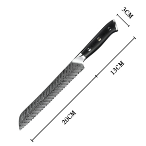Hot Selling Edge Guard Serrated <strong>Bread</strong> Knives G10 Handle Damascus Blade <strong>Bread</strong> <strong>Cutter</strong> - Product Image 5
