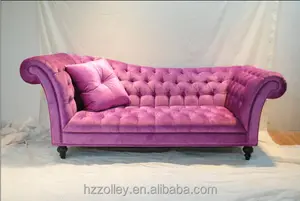 Sofa Prancis Chesterfield Tiga Tempat Duduk, Sofa Gaya Dubai