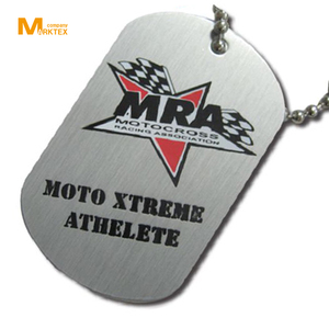Stainless iron silkscreen printing ID dog tag manufacturer - Product Image 1