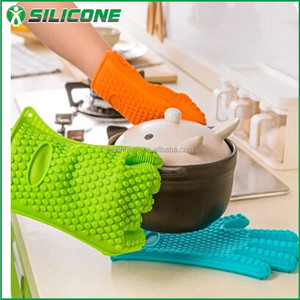 Alibaba China caliente venta resistencia al calor <span class=keywords><strong>de</strong></span> <span class=keywords><strong>silicona</strong></span> guante / cocinar 5 dedos <span class=keywords><strong>de</strong></span> <span class=keywords><strong>silicona</strong></span> guante - Product Image 2