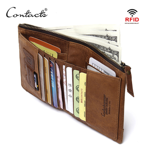 2018 Nouveau Designer RFID Protection Hommes Grazy Cheval En Cuir Portefeuille - Product Image 1