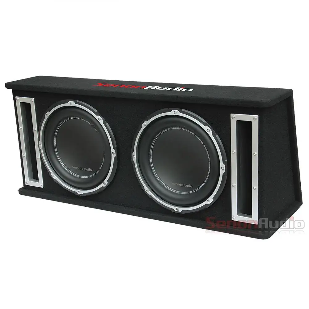 Dual 12 Inch Box Sub Dua Penutup Speaker Subwoofer Kotak Sistem Audio