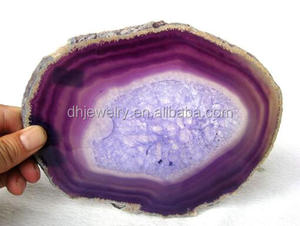 Lastre di <span class=keywords><strong>Geode</strong></span> Lucidate all'Ingrosso, Mosaico di Cristallo, Fette di Agata per Decorazione d'Interni - Product Image 2