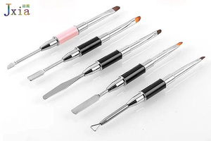 Jiexia Double Usage Manucure Pédicure Outil Rond Brosse À Ongles et Cuillère Pour <span class=keywords><strong>Cuticules</strong></span> Pour les Ongles - Product Image 6