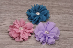 Vieira colmena bailarina gasa del pétalo flores con Crystal Button Spark Rhinestone botones bebé vendas <span class=keywords><strong>de</strong></span> la flor - Product Image 4