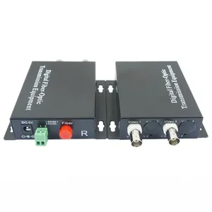 2ch video fiber converter with RS485 Data