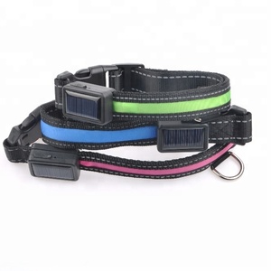 <span class=keywords><strong>Collar</strong></span> de perro intermitente LED recargable USB para mascotas a la moda con carga de batería Solar Material de nailon Cierre de hebilla Uso en todas las estaciones - Product Image 3