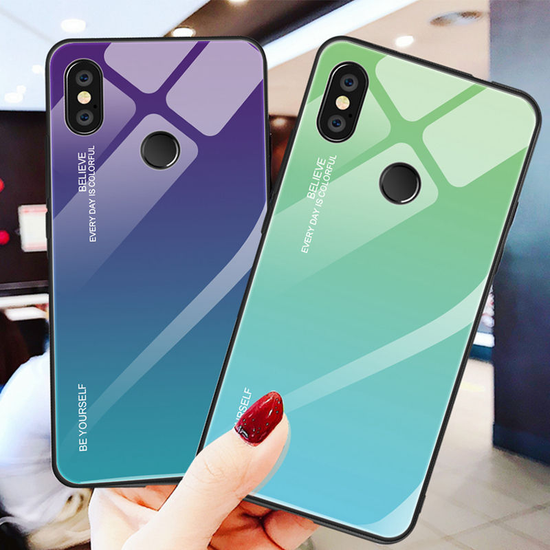 Gradient Tempered Glass Back Covers for Redmi Note Pro Mi Note
