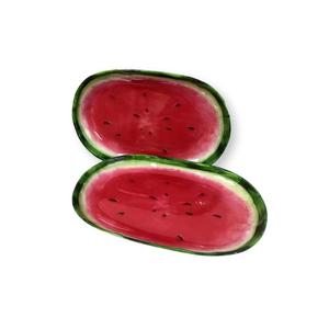<span class=keywords><strong>Assiette</strong></span> ovale moderne en plastique pastèque - Product Image 2