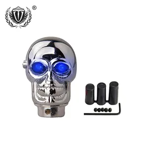 JDM Racing Polyresin Standard Personalized Performance car Skull Lighted Light Up Led Gear Stick Shift Knob Manual Custom