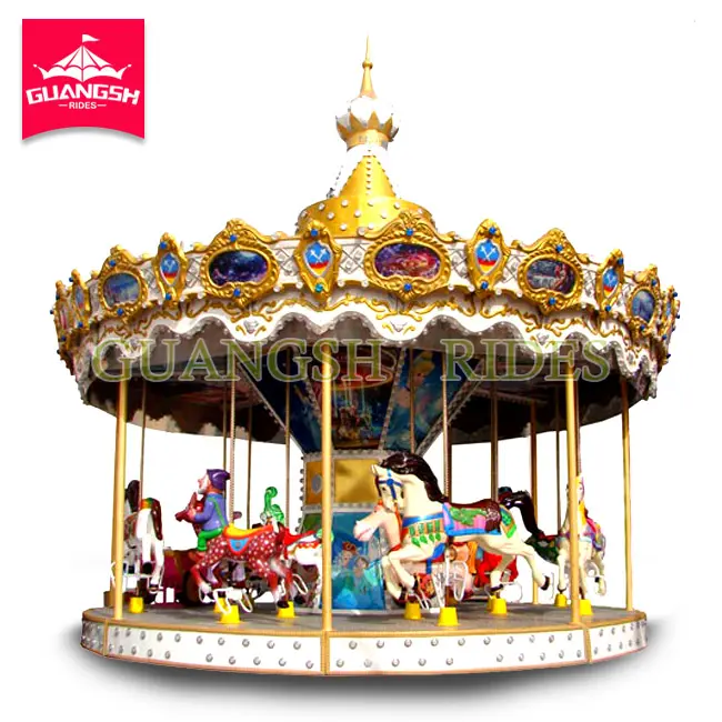 Nieuwste Pretpark Swing Rit 24 Rijders Led Versierd Carrousel Te Koop