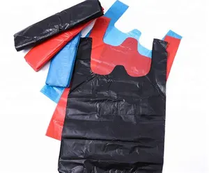 Haute vitesse (400-600 pcs/mins) automatique quatre lignes sac à provisions en plastique T-shirt sac faisant la Machine