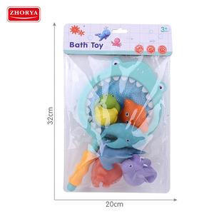 Bande dessinée d'amusement style <span class=keywords><strong>jet</strong></span> d'eau se décolore pas bébé silicone jouets de bain avec sac en filet - Product Image 5