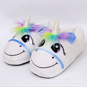 Plush Unicorn <strong>Slippers</strong> White Warm <strong>Novelty</strong> House <strong>Slippers</strong> - Product Image 5