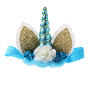 2018 nueva <span class=keywords><strong>moda</strong></span> unicornio Diadema con orejas grandes para bebé niña de <span class=keywords><strong>fiesta</strong></span> de navidad - Product Image 5