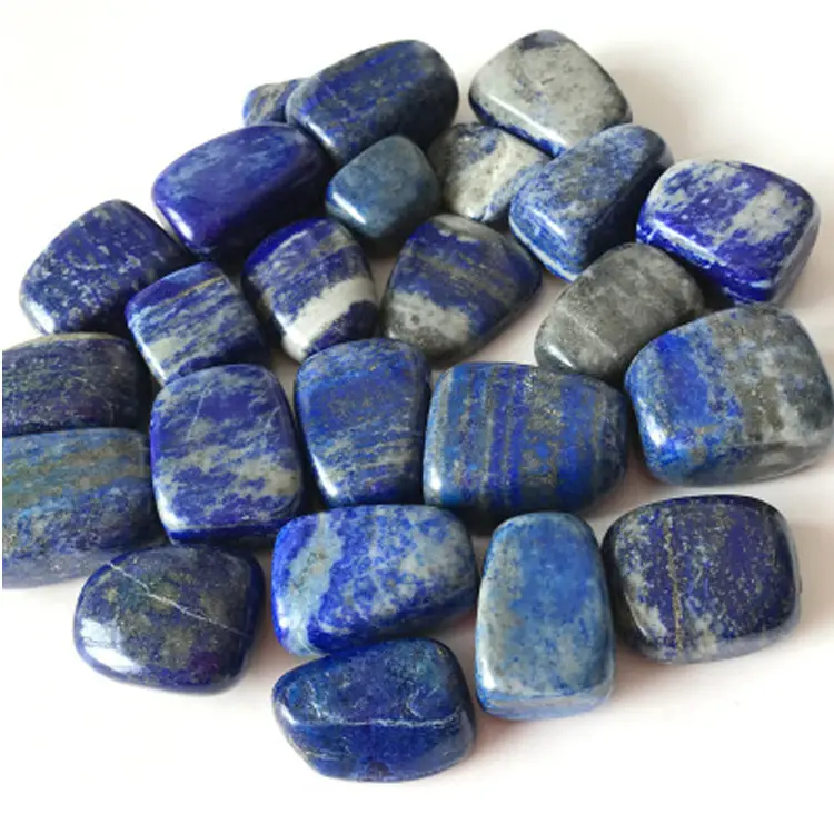 Toplu doğal lapis lazuli eskitme taşlar cilalı kristaller şifa kristalleri