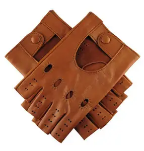 Gants en cuir de vachette en peau de mouton doux et confortable résistant à l'abrasion pour la conduite travail jardinage cyclisme - Product Image 1
