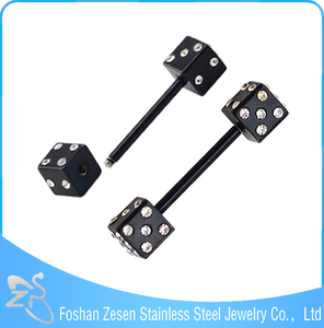 Fabrik großhandel piercing kostenlose probe benutzerdefinierte unterschiedlich geformte zunge ring - Product Image 3