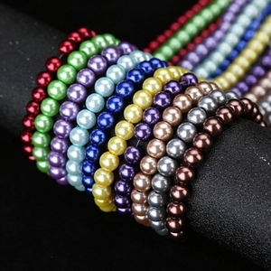 Glass Pearl Beads Loose string materials for DIY Jewelry Making prayer rosary Supplies