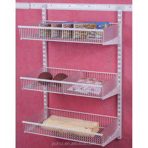 Haute qualité bricolage espace organisateur fil panier étagère réglable mural maison <span class=keywords><strong>support</strong></span> de stockage de l'usine - Product Image 5
