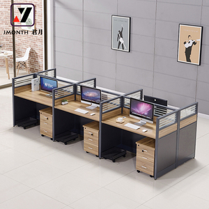 Đồ Nội Thất Văn Phòng L Hình Dạng 4 Ghế Modular Văn Phòng Tủ Bàn Văn Phòng - Product Image 2
