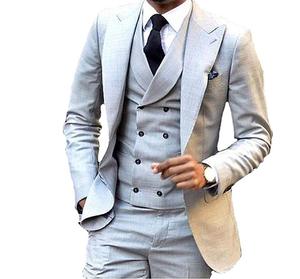 Uomo Abiti Da Sposa con Pantaloni 3 Pezzi Abiti da Uomo Smoking Uomo Abiti Prom Costume Homme del Cappotto della Giacca Sportiva Giacca Pantaloni Della Maglia