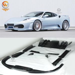 Lame de pare-choc arrière en Fiber de carbone, pour <span class=keywords><strong>Ferrari</strong></span> F430 2005 — 2009, 3 pièces - Product Image 1