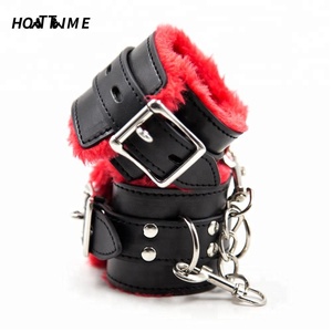 Fabriek Pu Lederen Sexy Handboeien Terughoudendheid <span class=keywords><strong>Bondage</strong></span> Kleding Voor Mannelijke Fetisj Bdsm Games Harige Verlangen Handboeien - Product Image 2