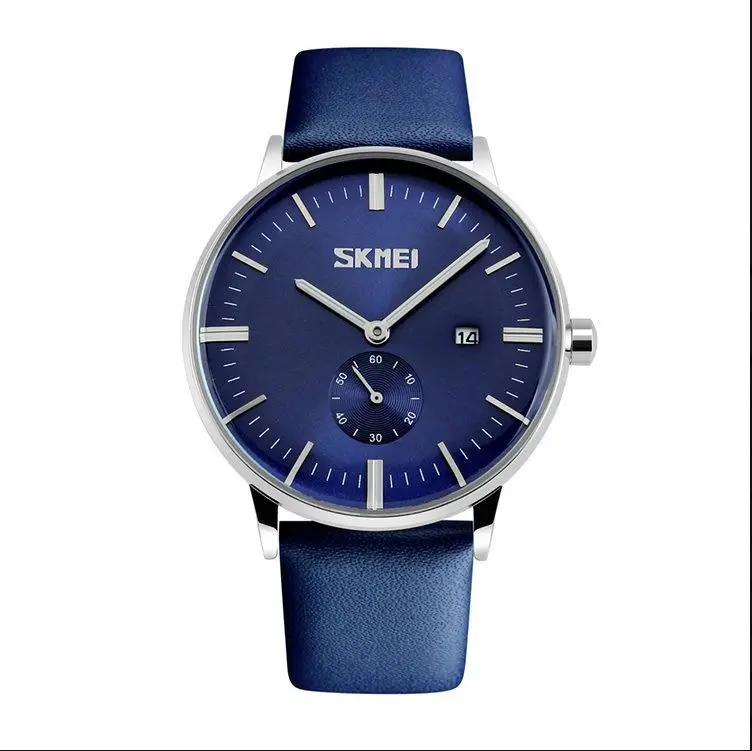 skmei brand quartz movt 3atm diamond watch blue luxury men 9083