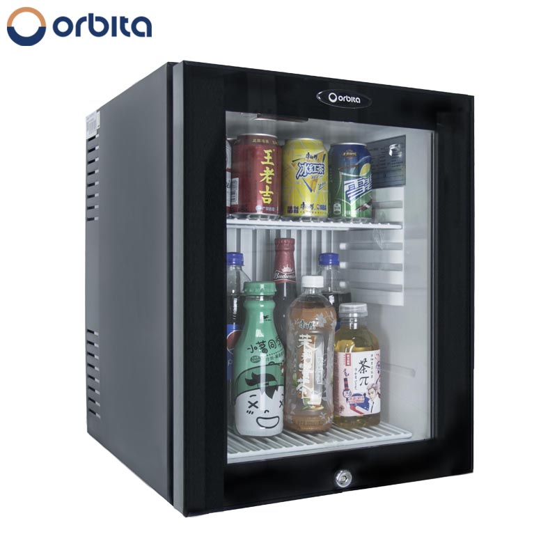 Холодильник для салона отеля со стеклянной дверью