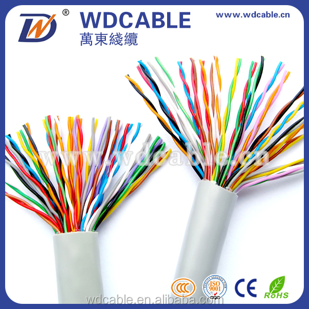 Cobre desnudo Multipair Cable de teléfono 100 pares Cable de comunicación