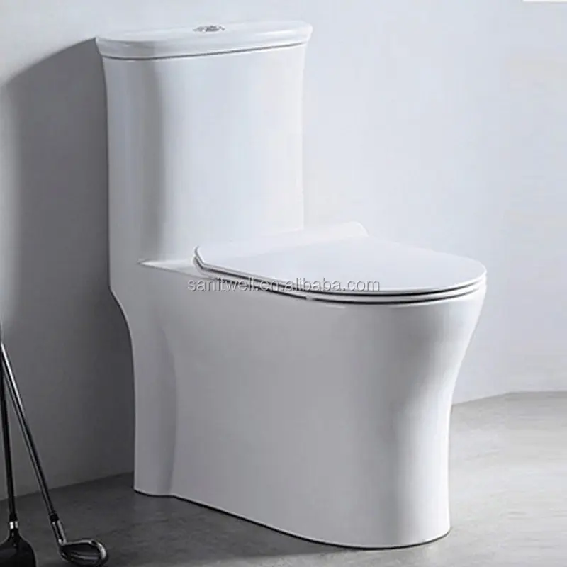 Siphonic Bathroom Ceramic One Piece Toilet with Standard Height