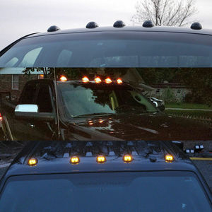 5 Cái Hun Khói Cab Roof Marker <span class=keywords><strong>Lights</strong></span> Amber <span class=keywords><strong>9</strong></span> LED Roof Top Đèn Chạy Ánh Sáng Lắp Ráp Cho Xe Off Road - Product Image 5