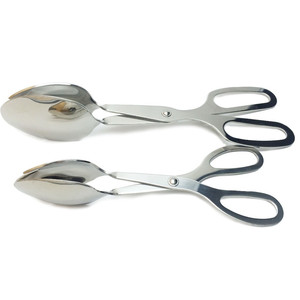 <strong>Kitchen</strong> <strong>Accessories</strong> <strong>Gold</strong> Color Bread Scissors Food Tongs Stainless Steel Metal BBQ Food Tongs - Product Image 2