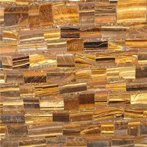 Natural Stone/Semiprecious Gemstones Countertops/Tiger Eye Slice Sheet Precious Stone Tile