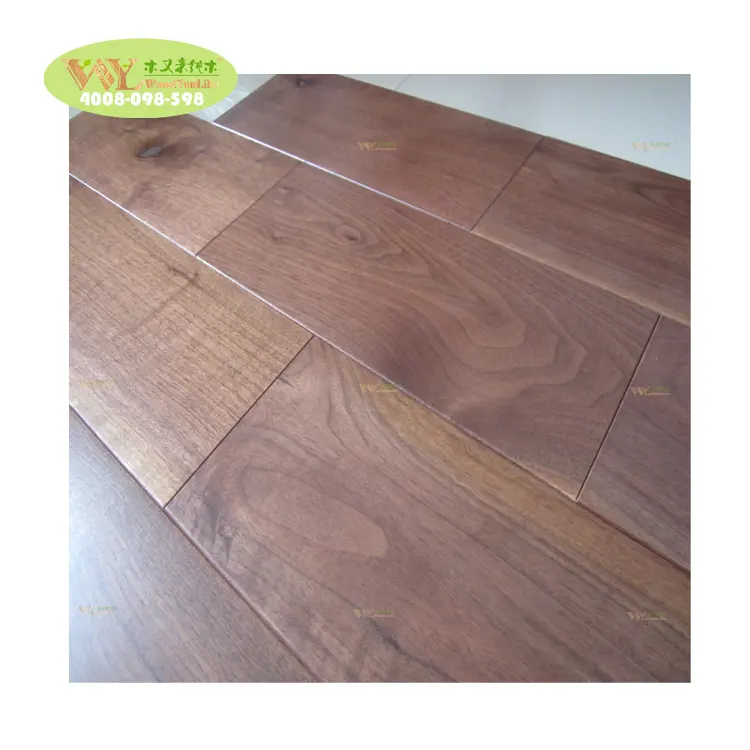 Plancher en bois stratifié de noyer de haute qualité/plancher en bois de noyer Long de fourniture d'usine