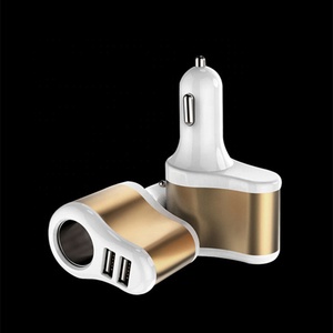 Joj sạc nhanh ABS + nhôm Cổng USB kép cảm ứng chuyển đổi stereo 12-24V Thuốc lá nhẹ hơn tương thích thẻ SD Thẻ Sim - Product Image 2