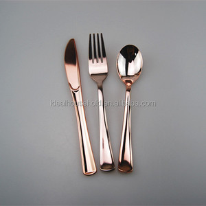 Disposable Plastic Silverware, Fancy Plastic Cutlery, Heavy Duty Quality Utensils for Catering Formal Events