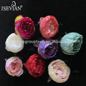 ISEVIAN عالية الجودة وردة صناعية صنع الزهور لحضور حفل زفاف الديكور المفتوحة الفاوانيا زهرة رؤساء