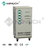 Régulateur de tension automatique à double bobine triphasé de type servomoteur TNS 15 20 30 40 60 75 100 KVA, capacité 100%
