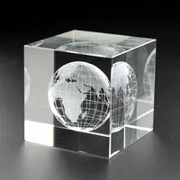 Cube Glass Cubes Cheap 3D Laser Etched Blank K9 Crystal Block Glass Cube For Engraving With High Quality