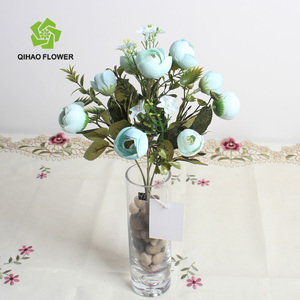 Petit bouquet petite fleur rose avec des feuilles make arrangements <span class=keywords><strong>de</strong></span> fleurs artificielles - Product Image 2
